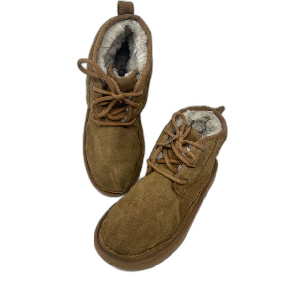 UGG Boots Women's Chukka Boot Ankle Lace-Up Shoes Chestnut Sherpa Comfort 6M - Picture 1 of 8